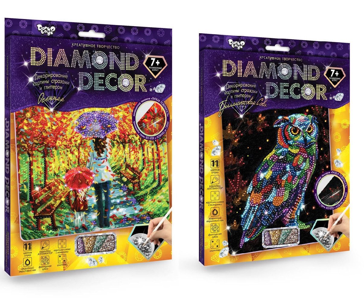 Набір креативної творчості DIAMOND DECOR DD-01-01...11, Danko Toys, алмазна картина - 4