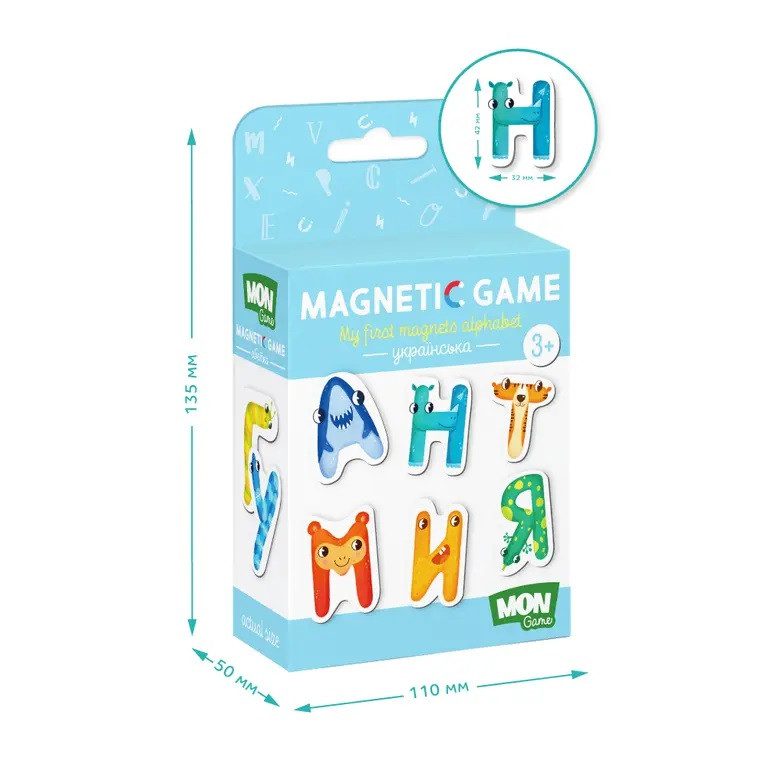 Моя перша українська магнітна абетка, Dodo 200211, ДоДо, 33 магніти, алфавіт - 5