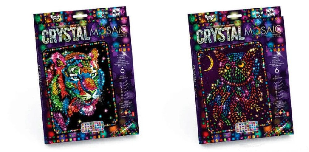 Набір креативної творчості CRYSTAL MOSAIC CRM-01-01…10, Danko Toys, кристальна мозаїка - 4