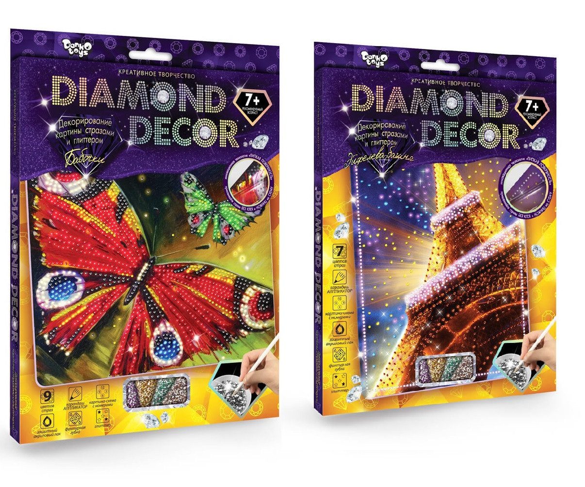 Набір креативної творчості DIAMOND DECOR DD-01-01...11, Danko Toys, алмазна картина - 3
