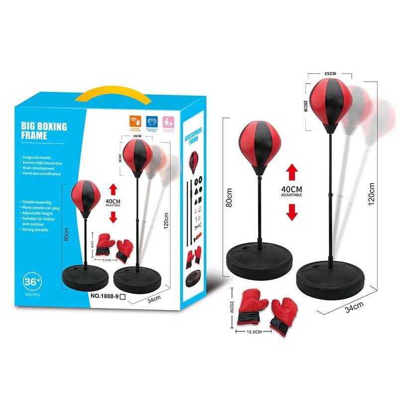 Боксерська груша 1808-9 на стійці, з рукавичками - 2