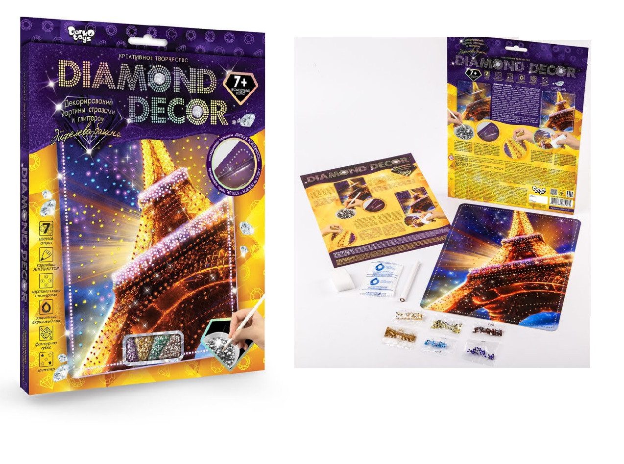 Набір креативної творчості DIAMOND DECOR DD-01-01...11, Danko Toys, алмазна картина - 2