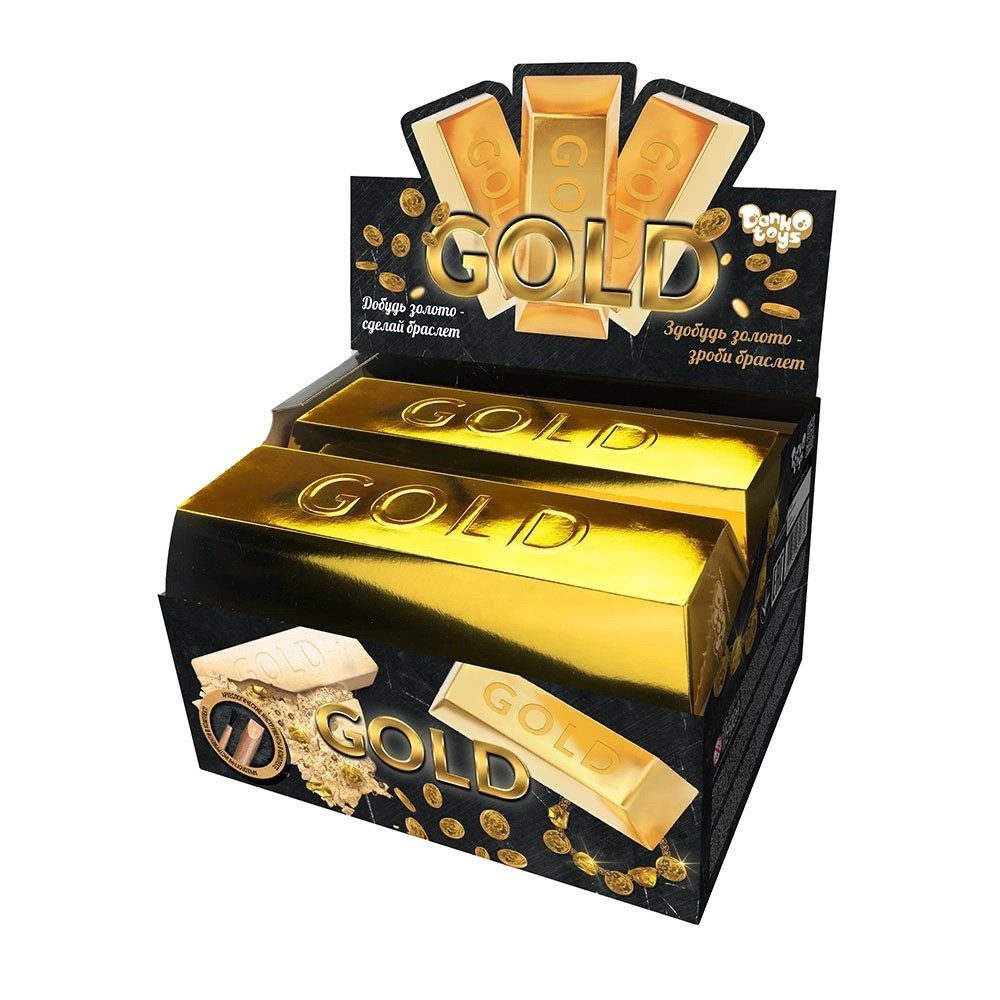 Креативна творчість для проведення розкопок Gold, GEX-01-01, Золотий злиток (великий), Danko Toys - 2