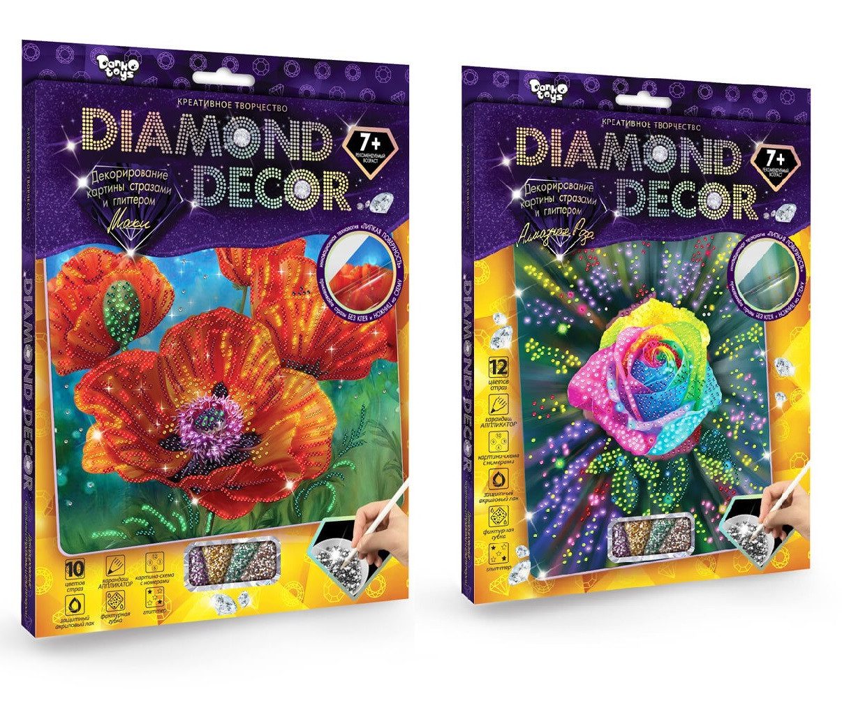 Набір креативної творчості DIAMOND DECOR DD-01-01...11, Danko Toys, алмазна картина - 6
