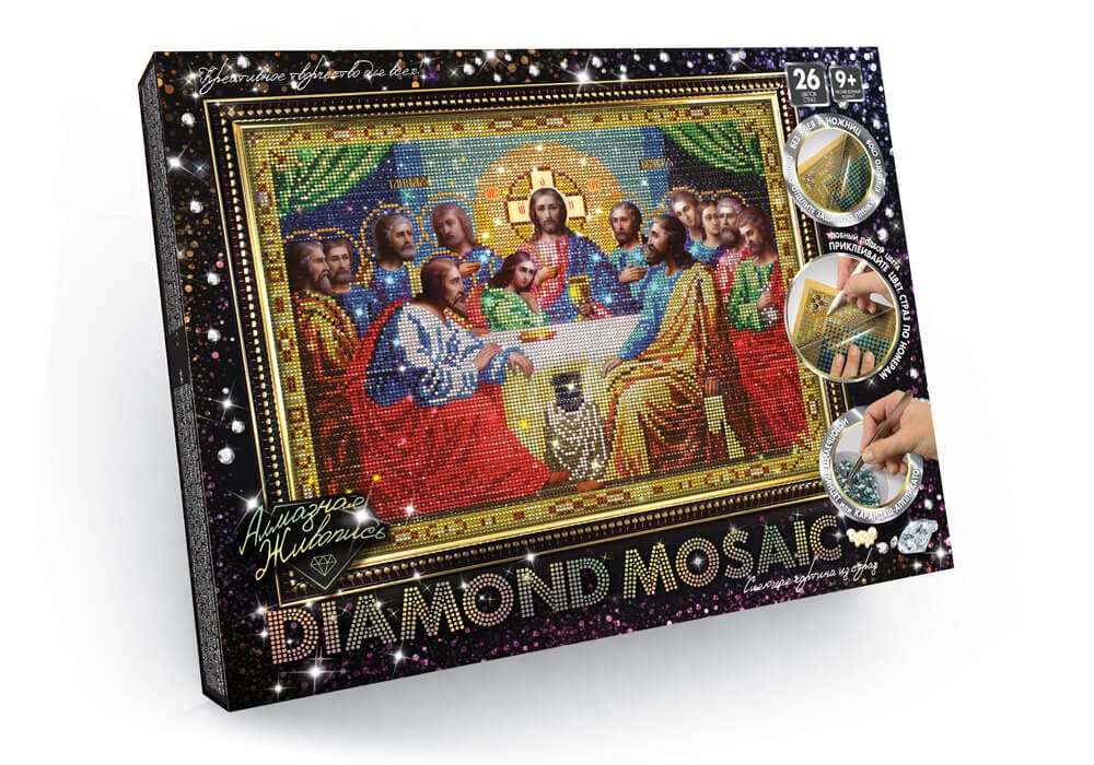 Алмазна мозаїка Danko Toys DM-01-01,02,…10, Diamond Mosaic набір креативної творчості, живопис для дітей - 2