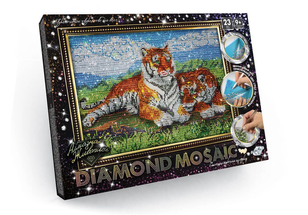 Алмазна мозаїка Danko Toys DM-01-01,02,…10, Diamond Mosaic набір креативної творчості, живопис для дітей - 5