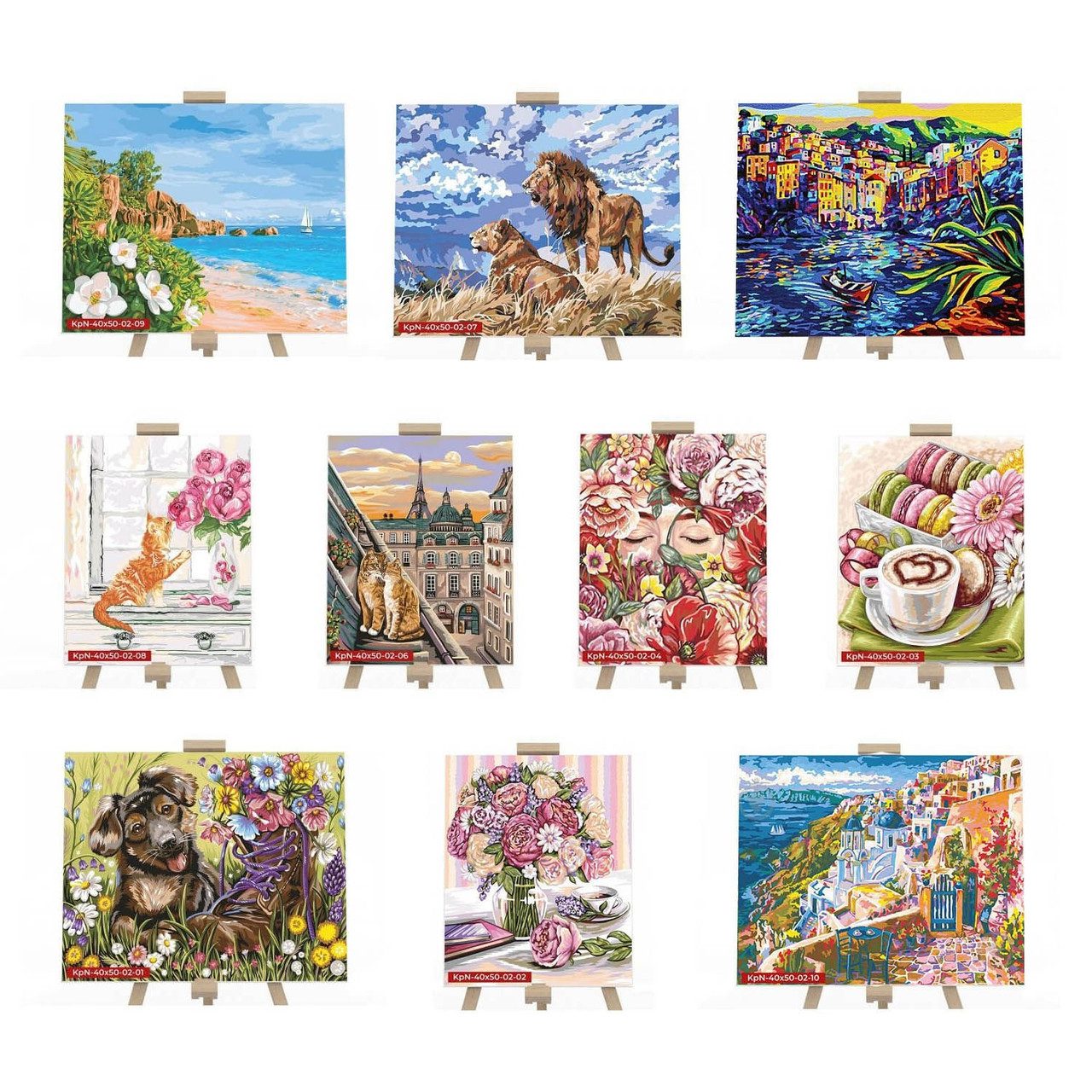 Картина за номерами PAINTING BY NUMBERS KpNe-40х50-02-01…10, Danko Toys, розпис - 7