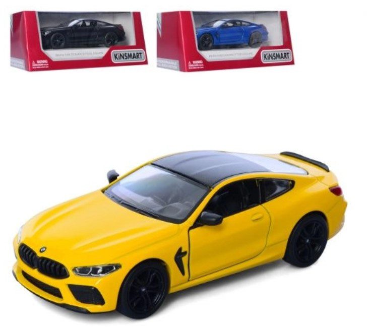 Модель Kinsmart BMW M8 COMPETITION COUPE 5'' KT5425W, металева інерційна іграшка, відчиняються двері, Кінсмарт - 1