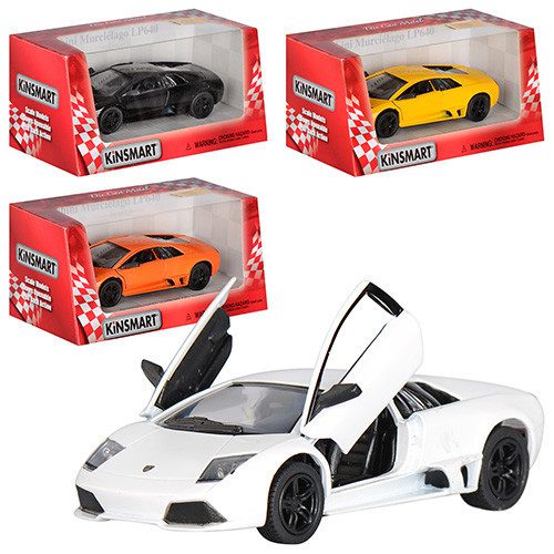 Модель Kinsmart Lamborghini Murcielago LP640 5'' KT5317W машинка металева інерційна відчиняються двері машина для дітей іграшка - 1