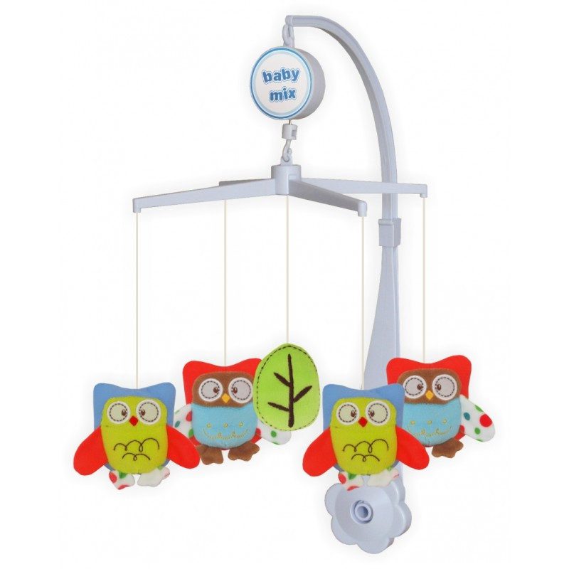 Музичний мобіль Сови Alexis Baby Mix TK-338M, карусель, заводний механізм, іграшки - 1