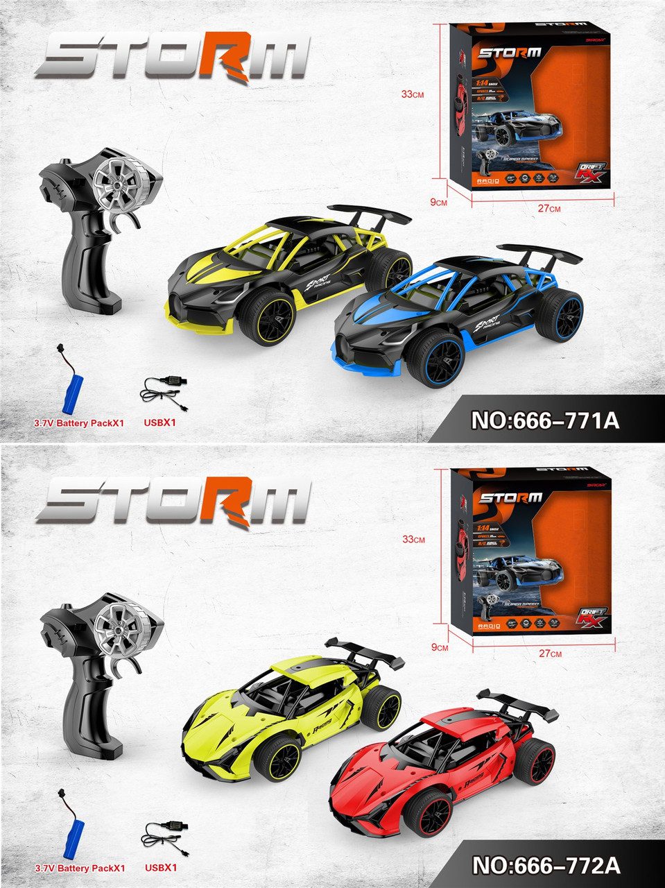 Гоночний автомобіль на радіокеруванні Storm, арт. 666-771А / 772А - 3