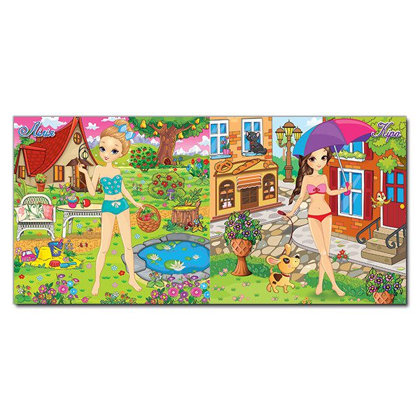 Одягни ляльку. Яскраві наліпки. Блакитна, вид. Глорія, 9786175367858 (одяг наліпки) - 6