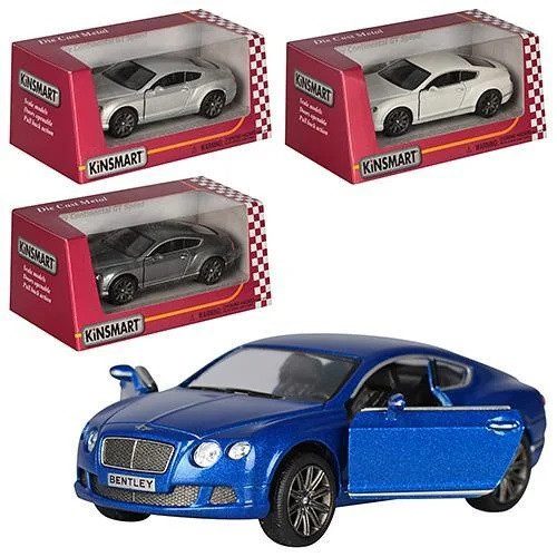 Дитяча колекційна машинка Kinsmart Bentley Continental KT5369W металева інерційна відчиняються двері - 4