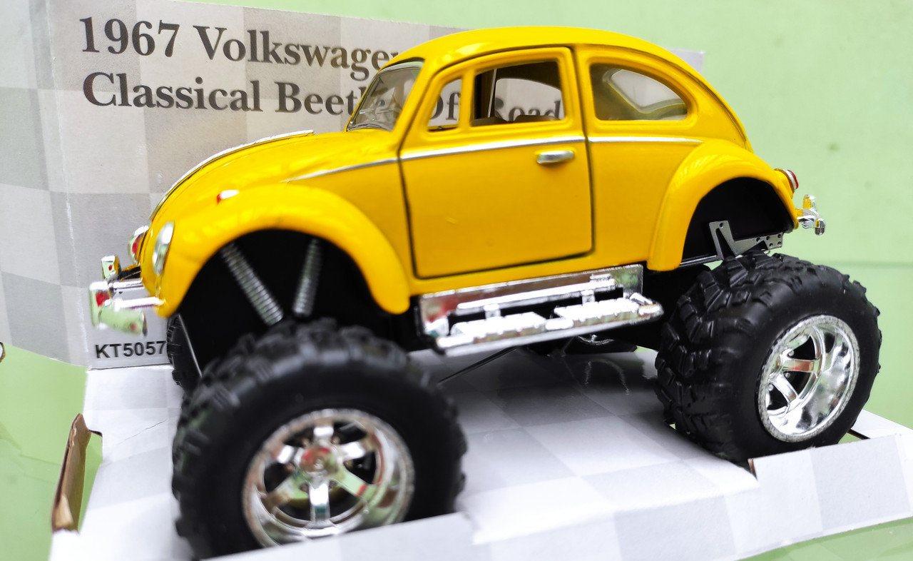 Модель Kinsmart VOLKSWAGEN BEETLE 5'' BIG WHEEL KT5057WB Металеві інерційні машинки іграшки для дітей - 3