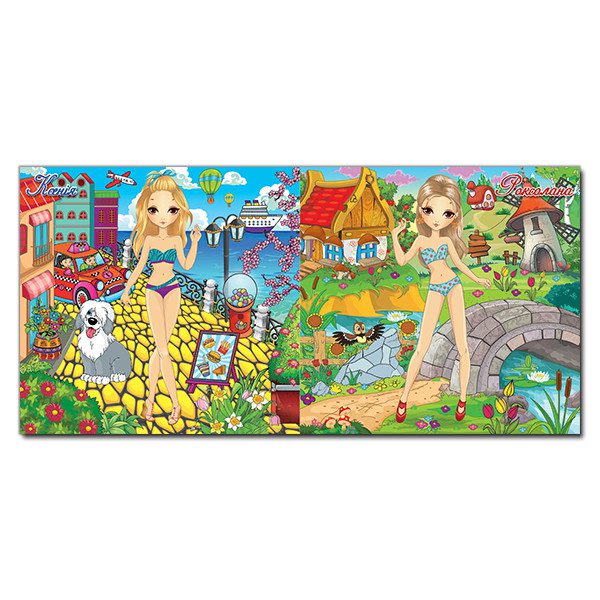 Одягни ляльку. Яскраві наліпки. Блакитна, вид. Глорія, 9786175367858 (одяг наліпки) - 5