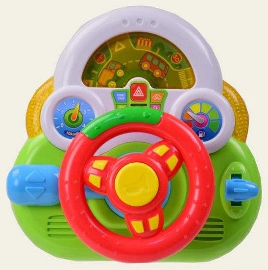 Музична іграшка Кермо Baby Mix WD3740, мелодії, важіль, екран - 1