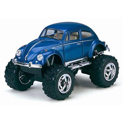 Модель Kinsmart VOLKSWAGEN BEETLE 5'' BIG WHEEL KT5057WB Металеві інерційні машинки іграшки для дітей - 5