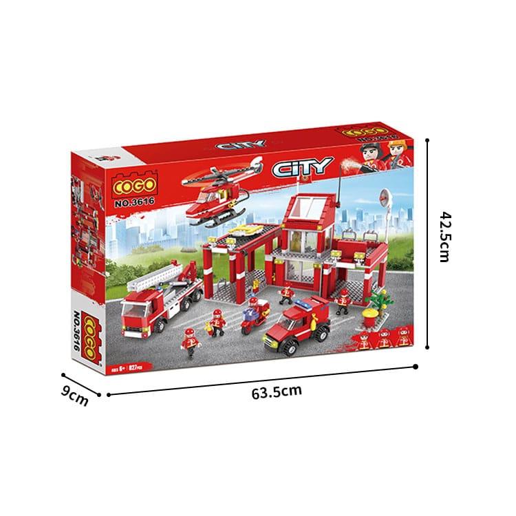 Конструктор COGO Міська пожежна бригада, арт. 3616, City Service fire station, 827 деталей - 4