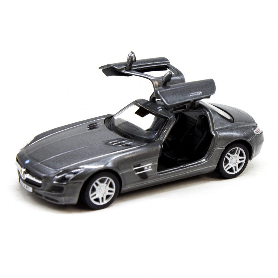 Дитяча колекційна машинка Kinsmart Mercedes-Benz SLS AMG (інерційна, метал, відчиняються двері) KT5349W - 2