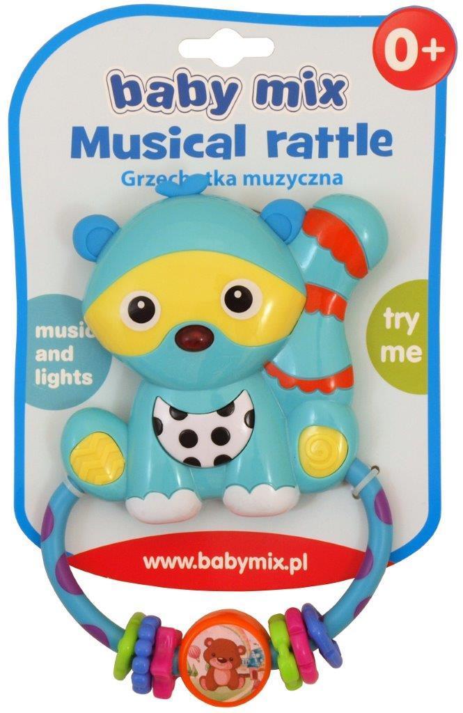 Музичне брязкальце Єнот Alexis Baby Mix KP-0694, гризунок, іграшка для малюків - 1