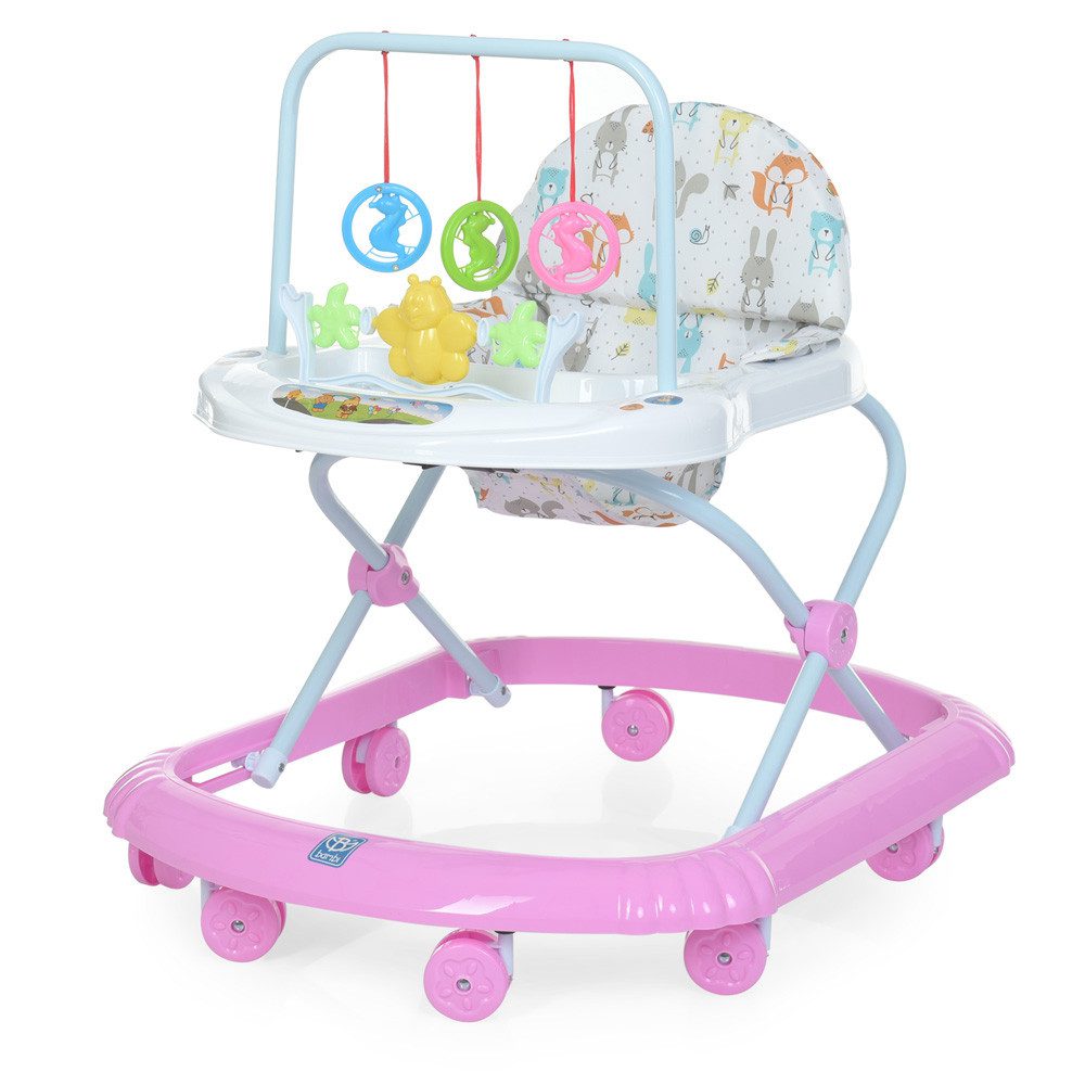 Дитячі музичні ходунки Bambi M 0591-4, ігрова панель, світло, стійка-дуга, підвіски - 3