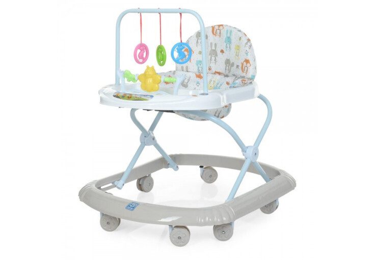 Дитячі музичні ходунки Bambi M 0591-4, ігрова панель, світло, стійка-дуга, підвіски - 5