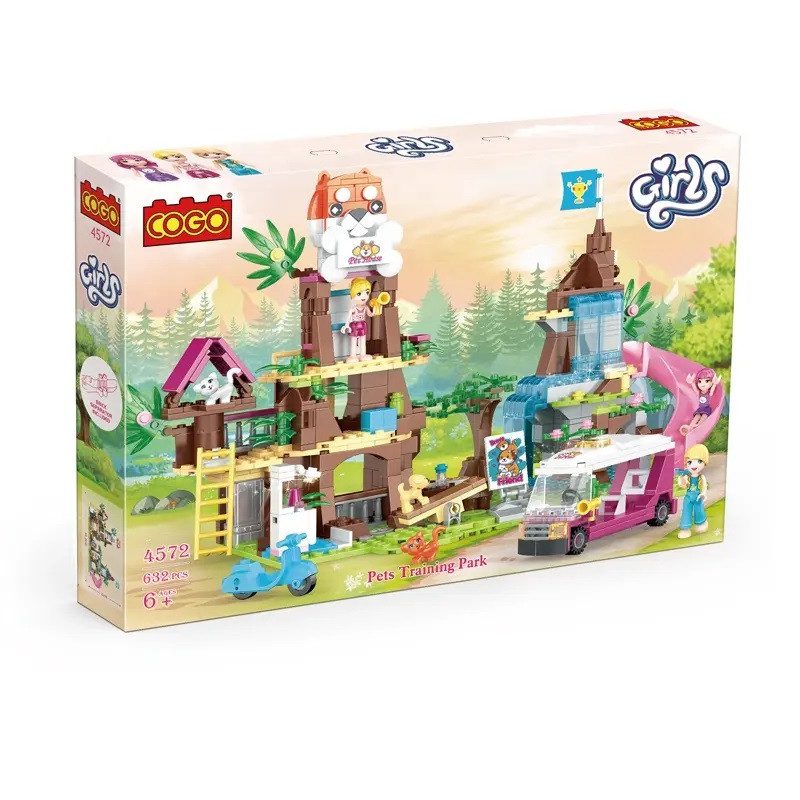 Конструктор Cogo Girls Парк розваг для тварин 4572, Pet Park, улюбленці, 632 дет., для дівчаток - 2