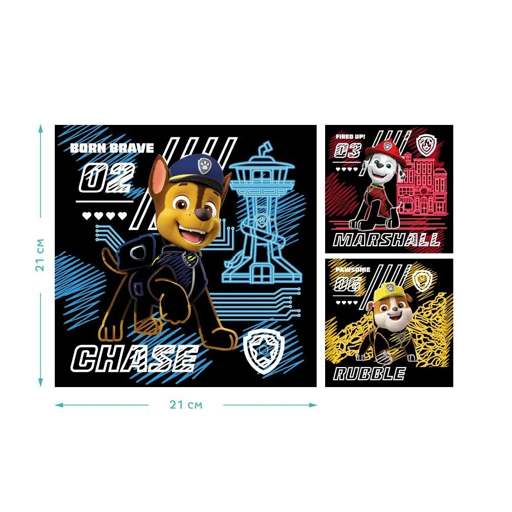 Набір Гравюр Paw Patrol Dodo 200193, Щенячий патруль, 3 картинки, scratch, Додо - 4