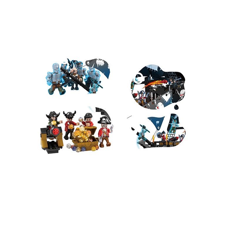 Конструктор Cogo Pirates Піратський корабель 3120, пірати Карибського моря, 807 дет. - 5