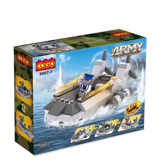 Конструктор Cogo Military 3 в 1 Військова техніка 3007-1/8, армія, 90-95 деталей - 10