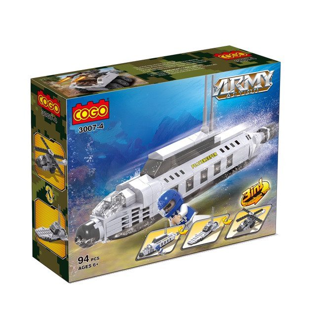 Конструктор Cogo Military 3 в 1 Військова техніка 3007-1/8, армія, 90-95 деталей - 6