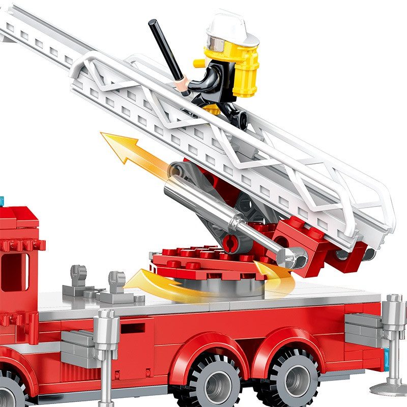 Конструктор Cogo Fire Пожежне реагування 3621, пожежна станція, 613 деталей, вертоліт - 4