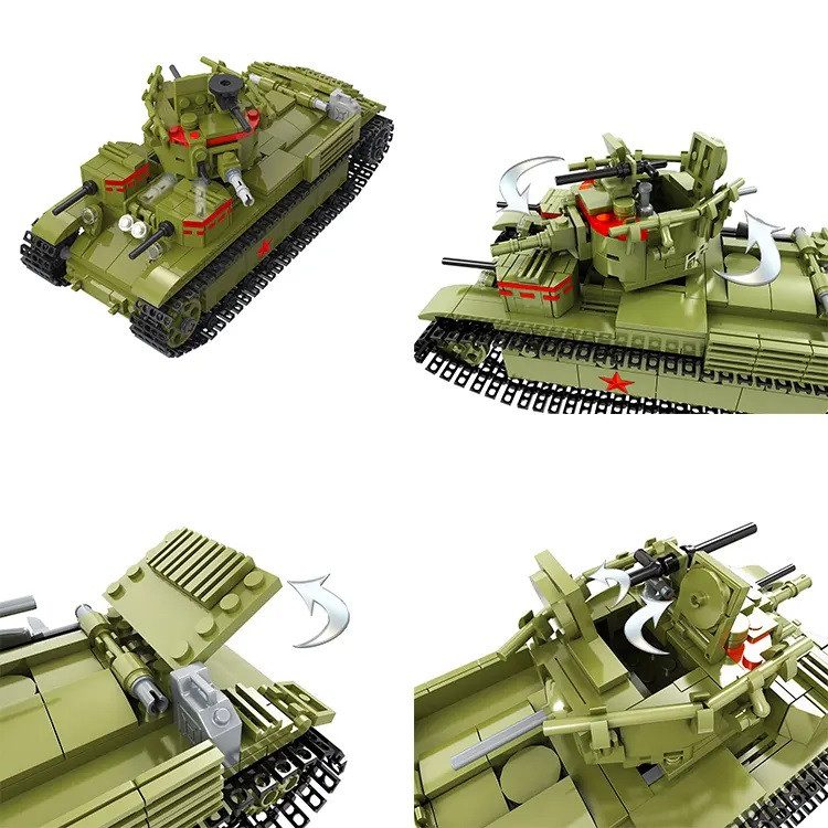 Конструктор Cogo World military Танк 7904, військовий танк Т-28, 774 детал - 3