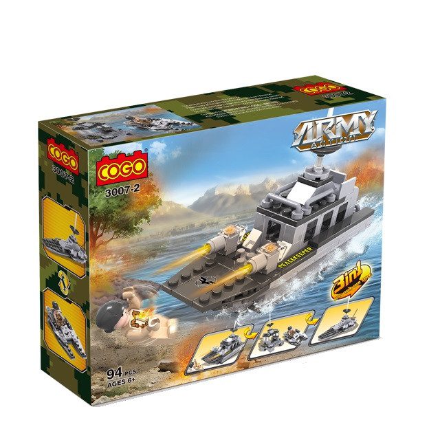 Конструктор Cogo Military 3 в 1 Військова техніка 3007-1/8, армія, 90-95 деталей - 2