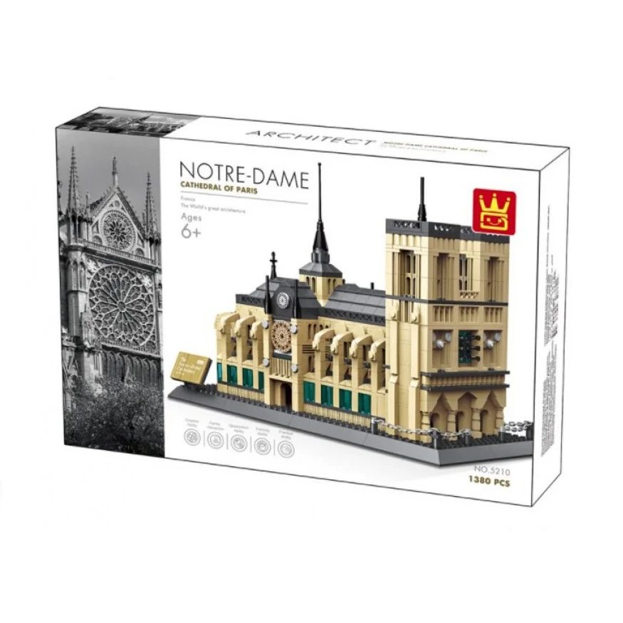 Конструктор Wange Notre Dame de Paris France (1382 дет.), 5210 - 7