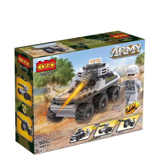 Конструктор Cogo Military 3 в 1 Військова техніка 3007-1/8, армія, 90-95 деталей - 8