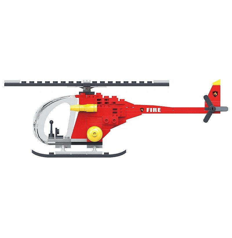Конструктор Cogo City Вертоліт 4186, Helicopter, рятувальний, пожежна служба, 79 деталей - 3