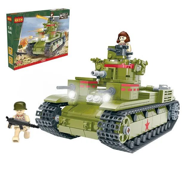 Конструктор Cogo World military Танк 7904, військовий танк Т-28, 774 детал - 5