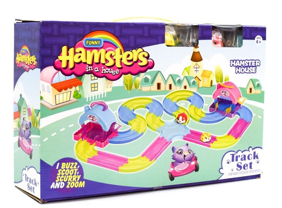 Трек Hamsters 2018D, з хом'яками, будиночками, Хома хом'ячок на батарейках - 1