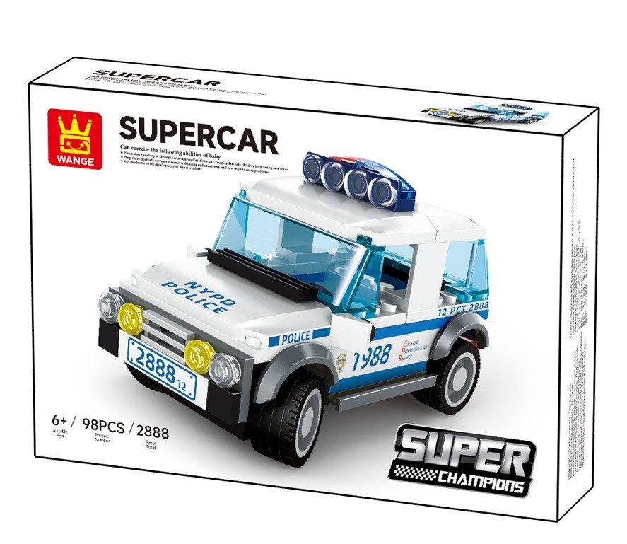 Дитячий конструктор Суперкар Supercar Wange 2888, Police NYPD, 98 деталей - 3