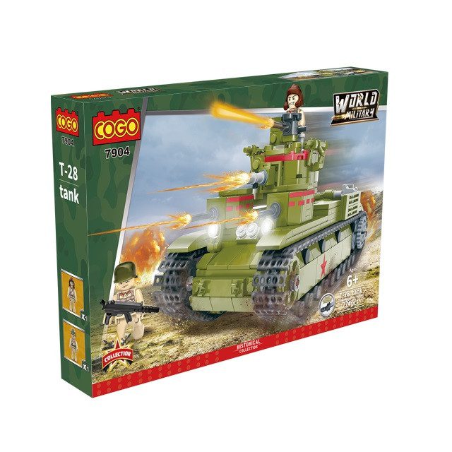 Конструктор Cogo World military Танк 7904, військовий танк Т-28, 774 детал - 2