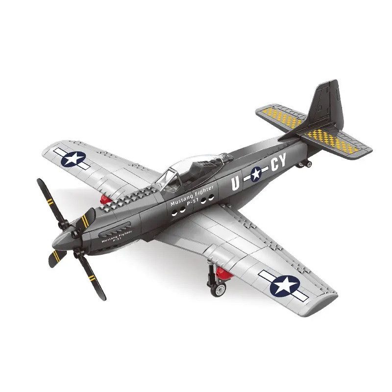 Конструктор Wange Винищувач P-51 Mustang Fighter 4006, літак 258 деталей - 3