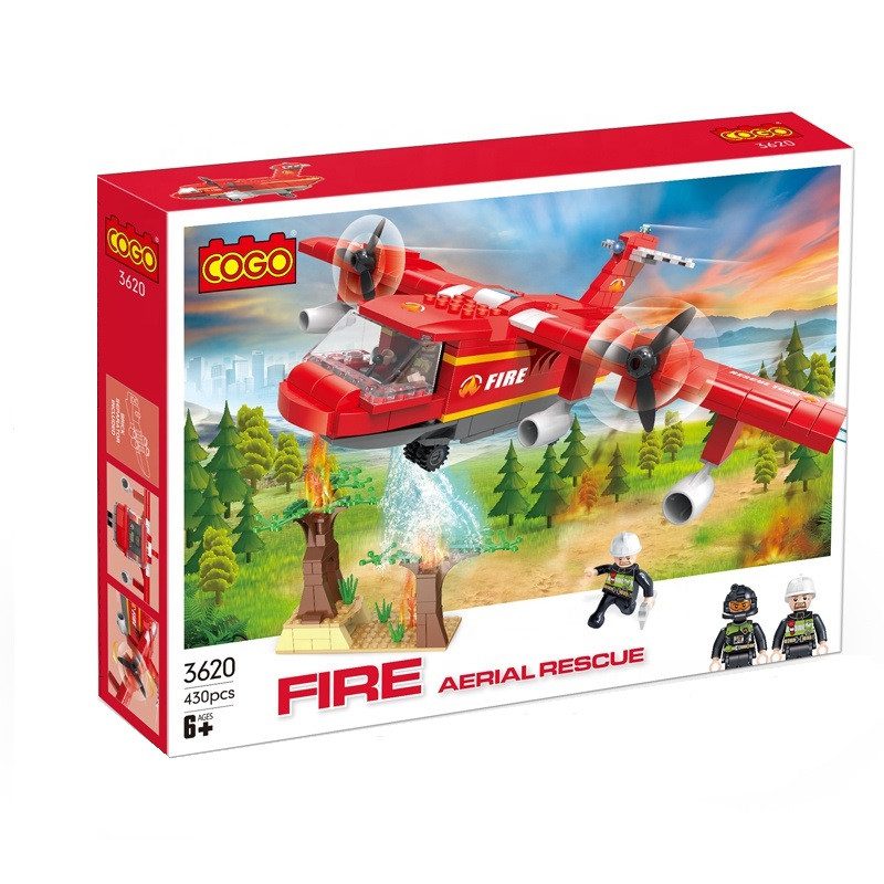 Конструктор Cogo Fire Пожежний літак, арт. 3620 - 5