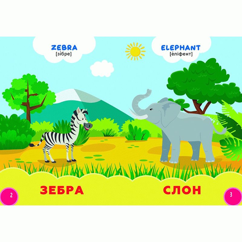 Книга Мої перші знання. Дикі тварини + англійські слова, арт. 9786178038786 (Кредо) - 3