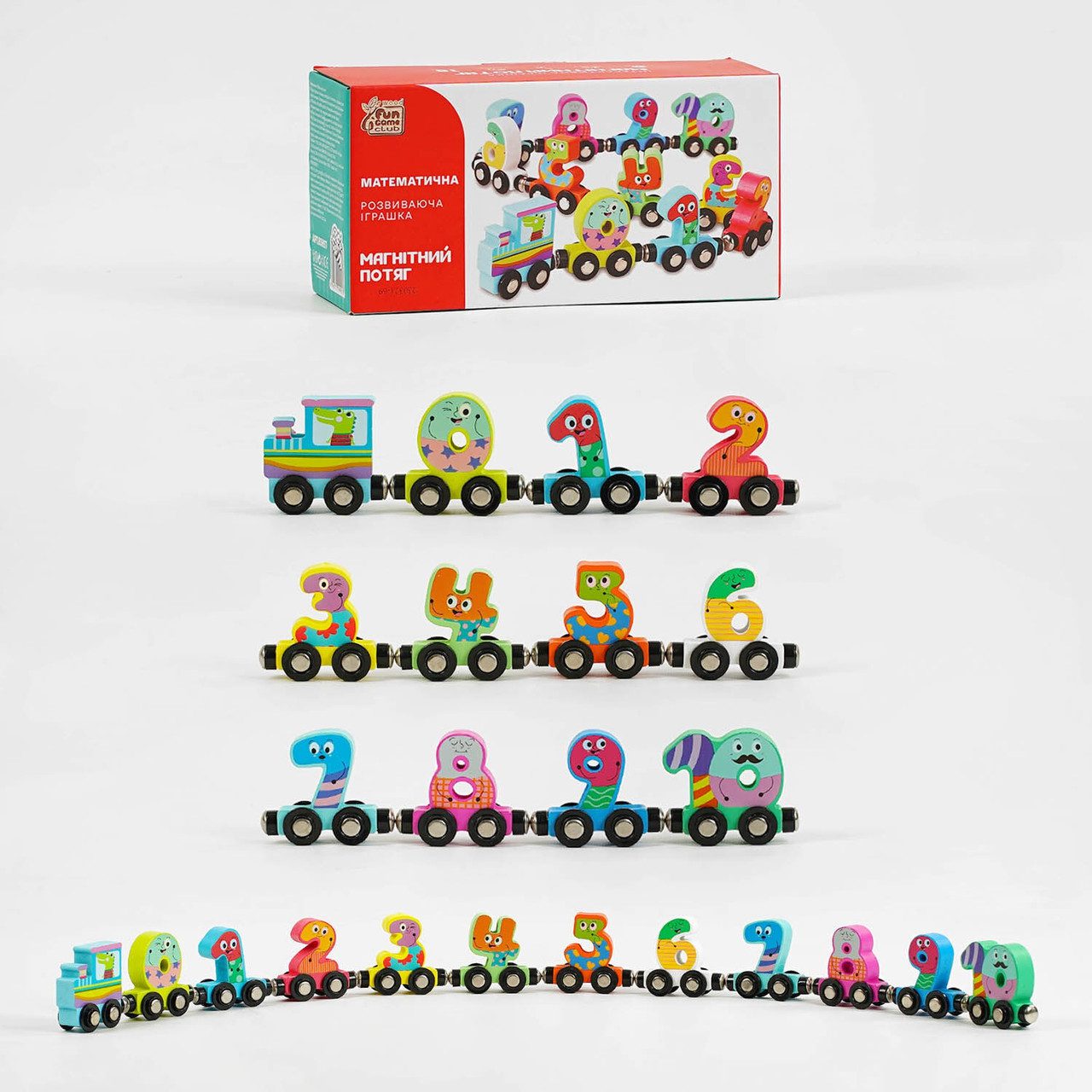Магнітний поїзд 4Fun Game Club Wood, арт. 85897 - 1