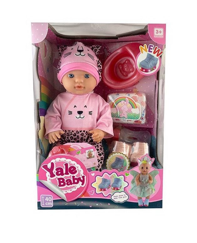 Пупс Yalе baby з підсвічуванням взуття та аксесуарами, арт. YL1876G/J - 4