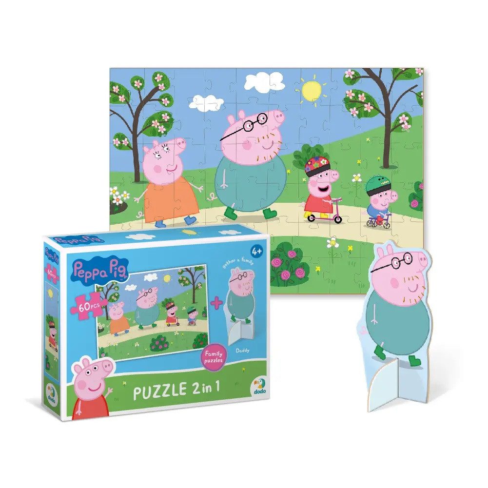 Дитячі пазли 2 в 1, з фігуркою Peppa Pig, Dodo, Свинка Пеппа, 200120 - 2