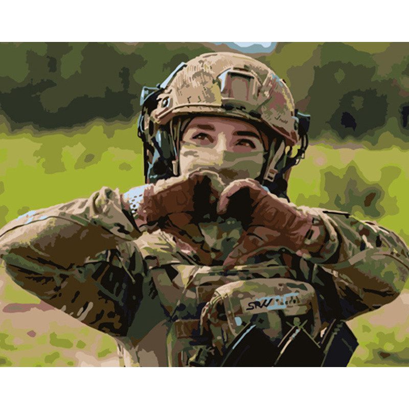 Картина за номерами Strateg Захисниця 40х50 см GS882 - 1
