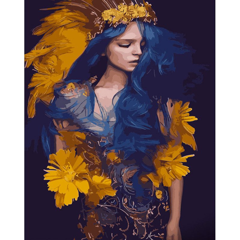 Картина за номерами Strateg Розкішна Українка 40х50 см GS821 - 1