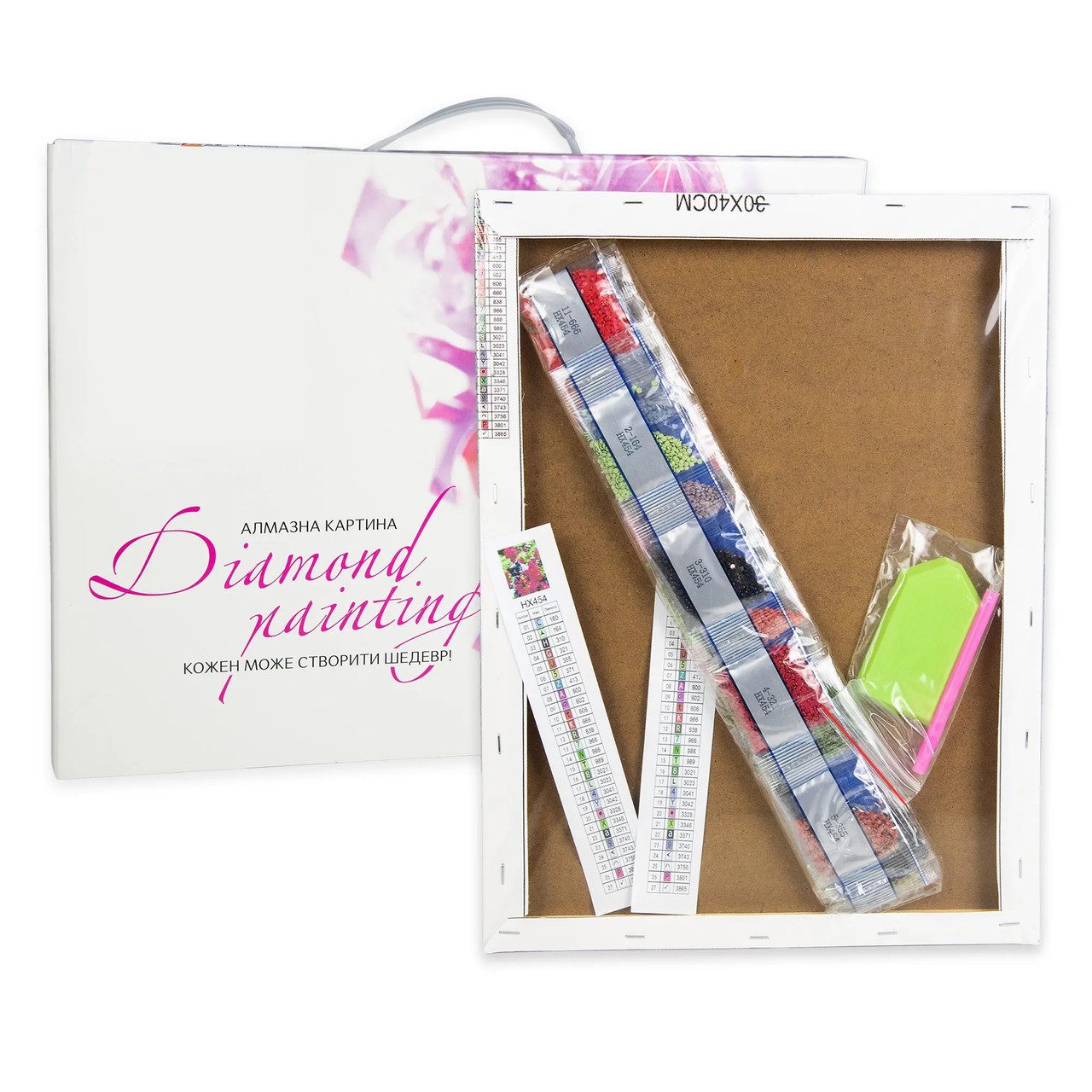 Алмазна мозаїка Strateg Ніжність піонів 30х40 см HX085 - 4